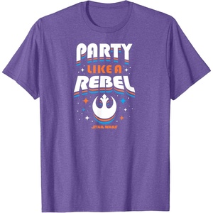 image:imageStar Wars  Party Like A Rebel TShirtPurple Heather