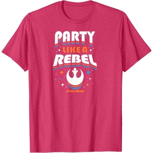 image:imageStar Wars  Party Like A Rebel TShirtRed Heather