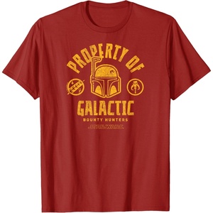 image:imageStar Wars  Property Of Galactic Bounty Hunters TShirtCranberry Red