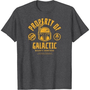 image:imageStar Wars  Property Of Galactic Bounty Hunters TShirtDark Heather Grey