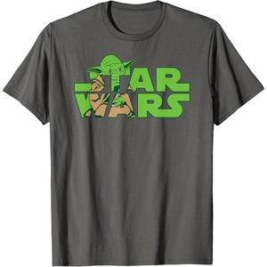 image:imageStar Wars  YODA Stylized Logo TShirtAsphalt Grey