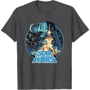 image:imageStar Wars A New Hope 1977 Luke amp Leia Jedi Heroes TShirtDark Heather Grey