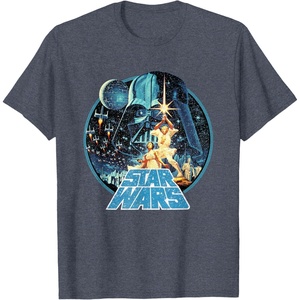 image:imageStar Wars A New Hope 1977 Luke amp Leia Jedi Heroes TShirtHeather Blue