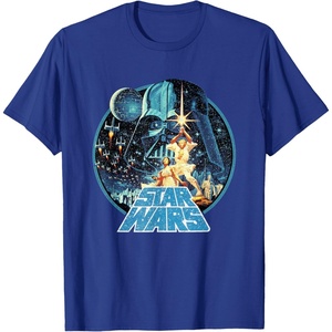 image:imageStar Wars A New Hope 1977 Luke amp Leia Jedi Heroes TShirtRoyal Blue