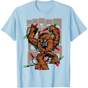 image:imageStar Wars A New Hope Chewbacca Christmas Lights Wookiee TShirtBaby Blue