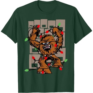 image:imageStar Wars A New Hope Chewbacca Christmas Lights Wookiee TShirtDark Green