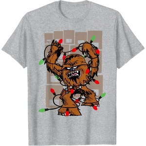 image:imageStar Wars A New Hope Chewbacca Christmas Lights Wookiee TShirtHeather Grey
