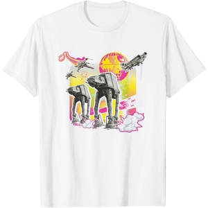 image:imageStar Wars Big Epic Battle Neon Group Shot Big Chest Poster TShirtWhite
