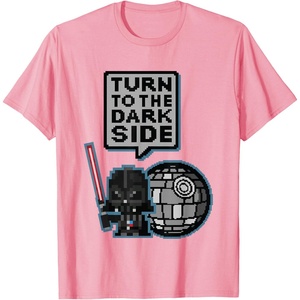 image:imageStar Wars Darth Vader Turn To The Dark Side Pixel Art Logo TShirtPink