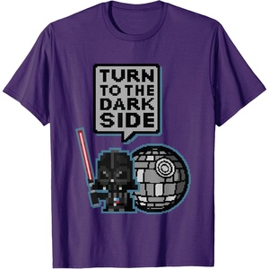 image:imageStar Wars Darth Vader Turn To The Dark Side Pixel Art Logo TShirtPurple