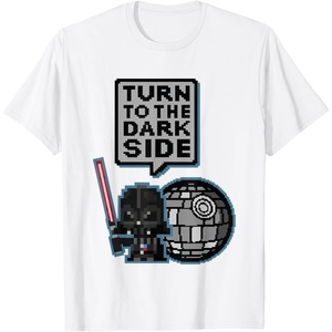 image:imageStar Wars Darth Vader Turn To The Dark Side Pixel Art Logo TShirtWhite