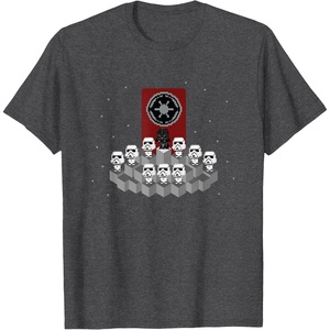 image:imageStar Wars Galactic Empire Crew Group Shot Chibi Big Logo TShirtDark Heather Grey