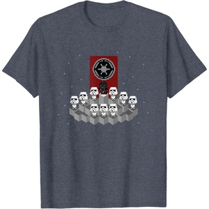 image:imageStar Wars Galactic Empire Crew Group Shot Chibi Big Logo TShirtHeather Blue
