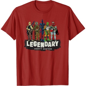 image:imageStar Wars Legendary Bounty Hunters Boba Fett IG88 Bossk TShirtCranberry Red