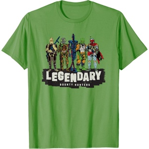 image:imageStar Wars Legendary Bounty Hunters Boba Fett IG88 Bossk TShirtGrass Green