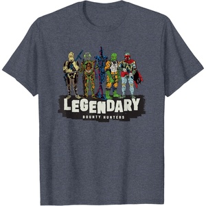 image:imageStar Wars Legendary Bounty Hunters Boba Fett IG88 Bossk TShirtHeather Blue
