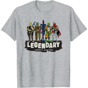 image:imageStar Wars Legendary Bounty Hunters Boba Fett IG88 Bossk TShirtHeather Grey