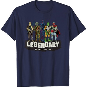 image:imageStar Wars Legendary Bounty Hunters Boba Fett IG88 Bossk TShirtNavy Blue