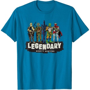 image:imageStar Wars Legendary Bounty Hunters Boba Fett IG88 Bossk TShirtSapphire Blue