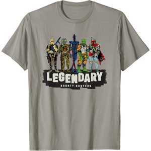 image:imageStar Wars Legendary Bounty Hunters Boba Fett IG88 Bossk TShirtSlate Grey