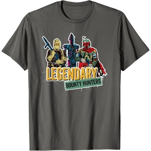 image:imageStar Wars Legendary Bounty Hunters Boba Fett IG88 Dengar TShirtAsphalt Grey