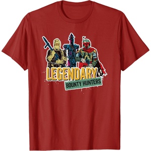 image:imageStar Wars Legendary Bounty Hunters Boba Fett IG88 Dengar TShirtCranberry Red