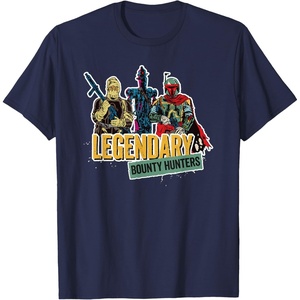 image:imageStar Wars Legendary Bounty Hunters Boba Fett IG88 Dengar TShirtNavy Blue