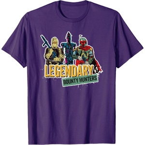 image:imageStar Wars Legendary Bounty Hunters Boba Fett IG88 Dengar TShirtPurple