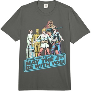image:imageStar Wars May The Fourth Group Shot Retro Poster Comfort Colors Adult Heavyweight TshirtDark Grey