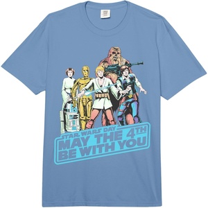 image:imageStar Wars May The Fourth Group Shot Retro Poster Comfort Colors Adult Heavyweight TshirtDeep Blue