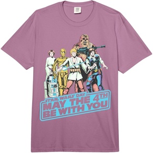 image:imageStar Wars May The Fourth Group Shot Retro Poster Comfort Colors Adult Heavyweight TshirtPlum