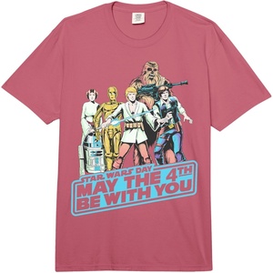 image:imageStar Wars May The Fourth Group Shot Retro Poster Comfort Colors Adult Heavyweight TshirtRaspberry Red