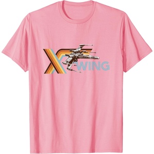 image:imageStar Wars Racing XWing Colorful Retro Big Chest Text Logo TShirtPink