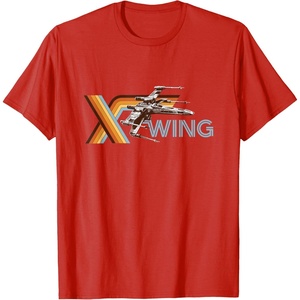 image:imageStar Wars Racing XWing Colorful Retro Big Chest Text Logo TShirtRed
