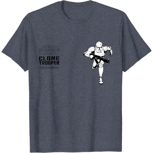 image:imageStar Wars Revenge Of The Sith Distressed Clone Trooper TShirtHeather Blue