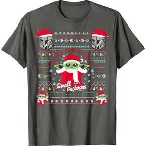 image:imageStar Wars The Mandalorian Grogu Small Packages Christmas TShirtAsphalt Grey