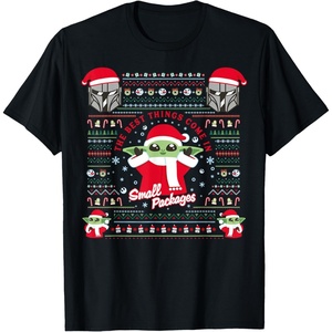 image:imageStar Wars The Mandalorian Grogu Small Packages Christmas TShirtBlack