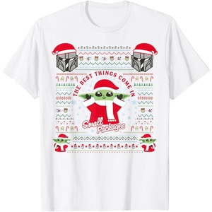 image:imageStar Wars The Mandalorian Grogu Small Packages Christmas TShirtWhite