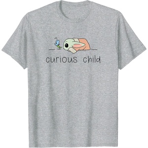 image:imageThe Mandalorian  Grogu  Curious Child TShirtHeather Grey