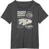 image:imageStar Wars  Millennium Falcon Schematic TShirtDark Heather Grey