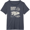 image:imageStar Wars  Millennium Falcon Schematic TShirtHeather Blue