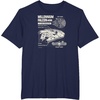 image:imageStar Wars  Millennium Falcon Schematic TShirtNavy Blue