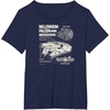 image:imageStar Wars  Millennium Falcon Schematic TShirtNavy Blue