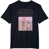 image:imageStar Wars Distressed Neon Pink C3PO amp R2D2 Panel TShirtBlack