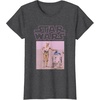 image:imageStar Wars Distressed Neon Pink C3PO amp R2D2 Panel TShirtDark Heather Grey