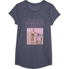 image:imageStar Wars Distressed Neon Pink C3PO amp R2D2 Panel TShirtHeather Blue