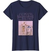 image:imageStar Wars Distressed Neon Pink C3PO amp R2D2 Panel TShirtNavy Blue