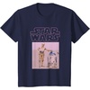 image:imageStar Wars Distressed Neon Pink C3PO amp R2D2 Panel TShirtNavy Blue