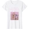 image:imageStar Wars Distressed Neon Pink C3PO amp R2D2 Panel TShirtWhite