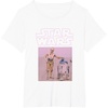 image:imageStar Wars Distressed Neon Pink C3PO amp R2D2 Panel TShirtWhite